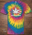 Weed Leaf American Flag Independence Day 4th July Tie Dye T-Shirt