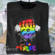 LGBT tear off love is love pride Graphic Unisex T Shirt, Sweatshirt, Hoodie Size S - 5XL