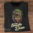 Weed Leaf Sativa Diva Graphic Unisex T Shirt, Sweatshirt, Hoodie Size S - 5XL