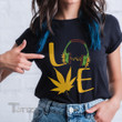 Love Sunflower Headphone Music 420 Graphic Unisex T Shirt, Sweatshirt, Hoodie Size S - 5XL