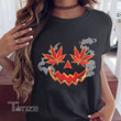 Weed halloween pumpkin face Graphic Unisex T Shirt, Sweatshirt, Hoodie Size S - 5XL