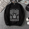 Merry Cannabis Christmas Ugly Sweater Weed Lover Present Graphic Unisex T Shirt, Sweatshirt, Hoodie Size S - 5XL