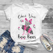 Breast Cancer Awareness Check Your Boo Bees Graphic Unisex T Shirt, Sweatshirt, Hoodie Size S - 5XL