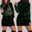 Weed I'm not Perfect but I'm Dope af Women Hoodie Dress