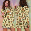 Mushroom Color Pattern Women Hoodie Dress