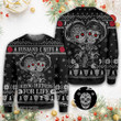 Skull Husband & wife riding partners for life Ugly sweater