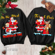 Couple Christmas Shirt Merry Christmas Funny Deer Santa Claus Most Wonderful Time for a Beer Graphic Unisex T Shirt, Sweatshirt, Hoodie Size S - 5XL
