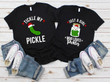 Couple Christmas Shirt Funny Just A Girl Who Loves Pickles Tickle My Pickle Graphic Unisex T Shirt, Sweatshirt, Hoodie Size S - 5XL
