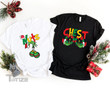 Christmas Couple Matching Shirt Nuts Chest Funny Graphic Unisex T Shirt, Sweatshirt, Hoodie Size S - 5XL