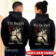 Couple Shirts - Till Death Do Us Part Couple Skull Matching Couple, Valentine 2024 Gift Graphic Unisex T Shirt, Sweatshirt, Hoodie Size S - 5XL