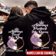 Couple Shirts - Personalized Wolf Always Protect My Queen Matching Couple, Valentine Gift Graphic Unisex T Shirt, Sweatshirt, Hoodie Size S - 5XL