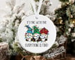 It's Fine I'm Fine Everything is Fine Funny 2022 Christmas Ceramic Ornament