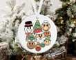 Christmas Squad Cute Smile Face Christmas 2022 Ornament  2022 Christmas Ceramic Ornament