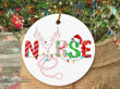 Nurse Ornamentchristmas Ornamentnurse Ornament Giftnurse Christmas Ceramic Ornament