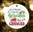 In A World Full of Grinches Be A Griswold Ornament Griswold Christmas Ceramic Ornament
