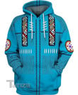 Blue Native American Native Pattern 3D All Over Printed Shirt, Sweatshirt, Hoodie, Bomber Jacket Size S - 5XL