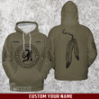 Native Fisrt Nations Warrior Custom Name 3D All Over Printed Shirt, Sweatshirt, Hoodie, Bomber Jacket Size S - 5XL