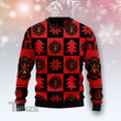 Firefighter Christmas Pattern Ugly Christmas Sweater
