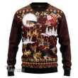 German Shepherd Reindeers Car Ugly Christmas Sweater