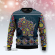 Wisconsin Blue Mandala Ugly Christmas Sweater