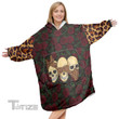 Skull Leopard Christmas Oodie Oversized Hoodie Blanket