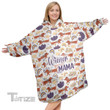 Dachshund Mama Christmas Oodie Oversized Hoodie Blanket