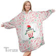 Christmas Gift Santas Cutest Elf Christmas Oodie Oversized Hoodie Blanket
