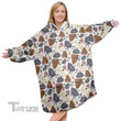 Labrador Cheerful Pattern Christmas Oodie Oversized Hoodie Blanket