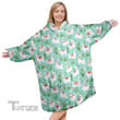 Llama Cactus Cute Pattern Style Christmas Oodie Oversized Hoodie Blanket