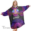 Yoga Lover Rainbow Mandala Namaste Christmas Oodie Oversized Hoodie Blanket