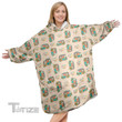 Hippie Pattern Van Christmas Oodie Oversized Hoodie Blanket