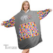 Elephant It Is Ok To Be A Little Different Christmas Oodie Oversized Hoodie Blanket