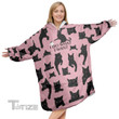 Black Cat I Do What I Want Christmas Oodie Oversized Hoodie Blanket