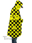 Smile Checkerboard Hooded Cloak Coat