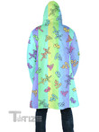 Trippy Doodles Hooded Cloak Coat