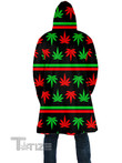 Red And Green Festive Bud Hooded Cloak Coat