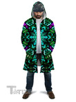 Neon Pop Hooded Cloak Coat