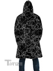Icosahedron Madness Black Hooded Cloak Coat