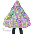 Retro Peace Symbol Hooded Cloak Coat