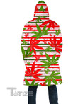 Marijuana Christmas Cheer Hooded Cloak Coat