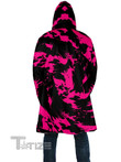 Pink Swirl Hooded Cloak Coat