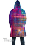 Psychedelic Matrix Rainbow Hooded Cloak Coat