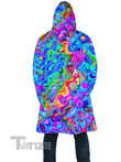 Rainbow Ripples Hooded Cloak Coat