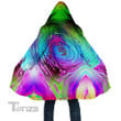 Rainbow Vortex Hooded Cloak Coat