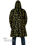Mod Gold Shapes Hooded Cloak Coat