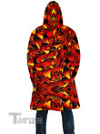 Fire Chromatic Melt Hooded Cloak Coat