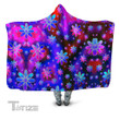Floral Fantasy Abstract Hooded Blanket