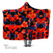 Orange and Black Geo Hooded Blanket