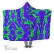 Green and Purple Hypno Splatter Hooded Blanket