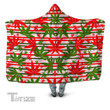 Marijuana Christmas Cheer Hooded Blanket